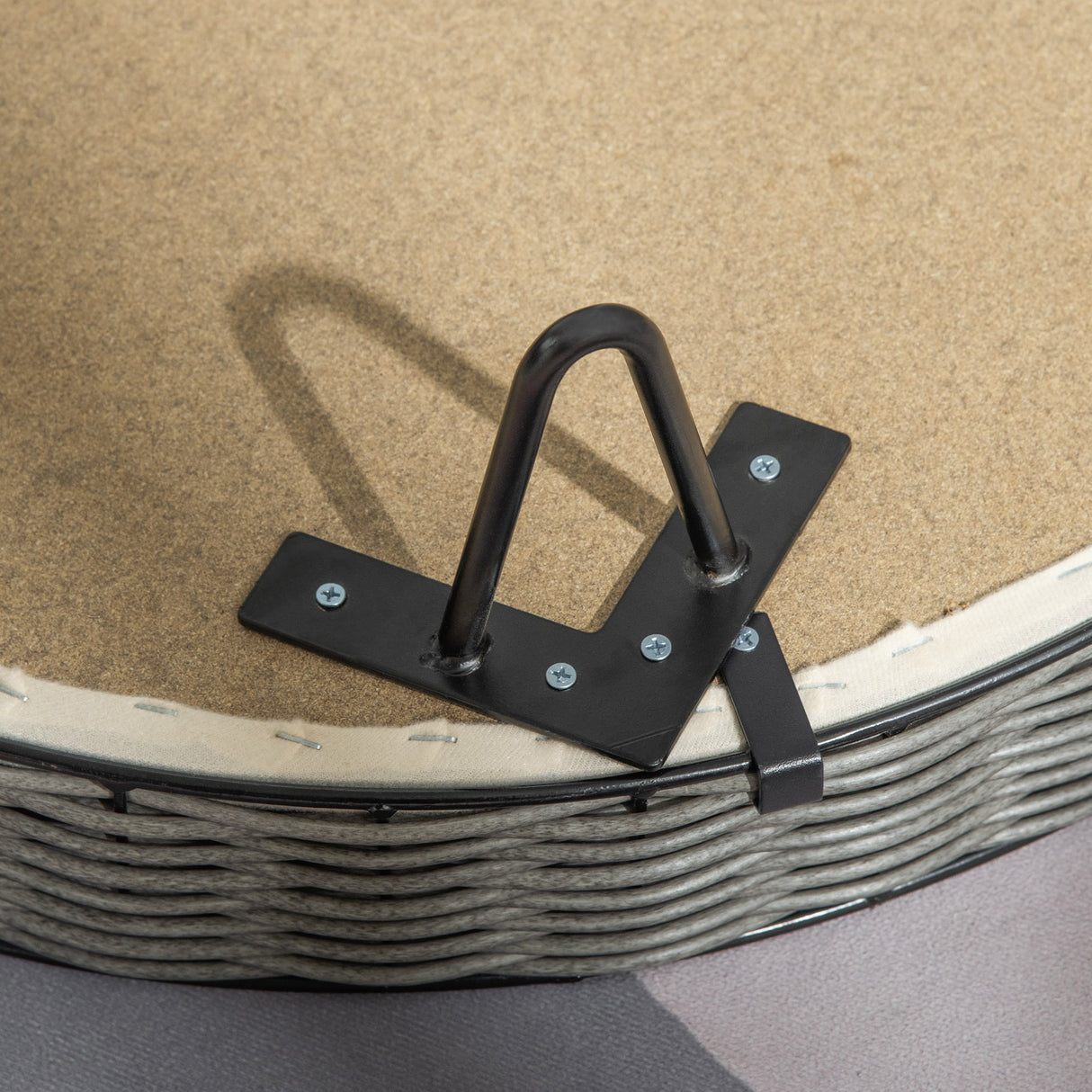 easycomfort easycomfort cuccia per cani e gatti in rattan pe con cuscino in peluche lavabile 60x32cm grigio scuro