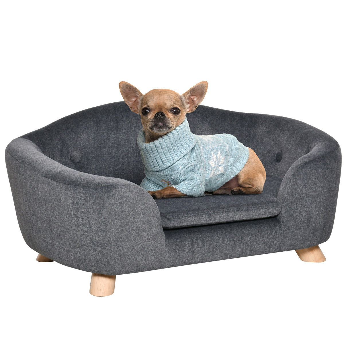 easycomfort easycomfort cuccia per cani di taglia piccola divanetto per cani da interno con cuscino lavabile 70x47x30cm grigio antracite