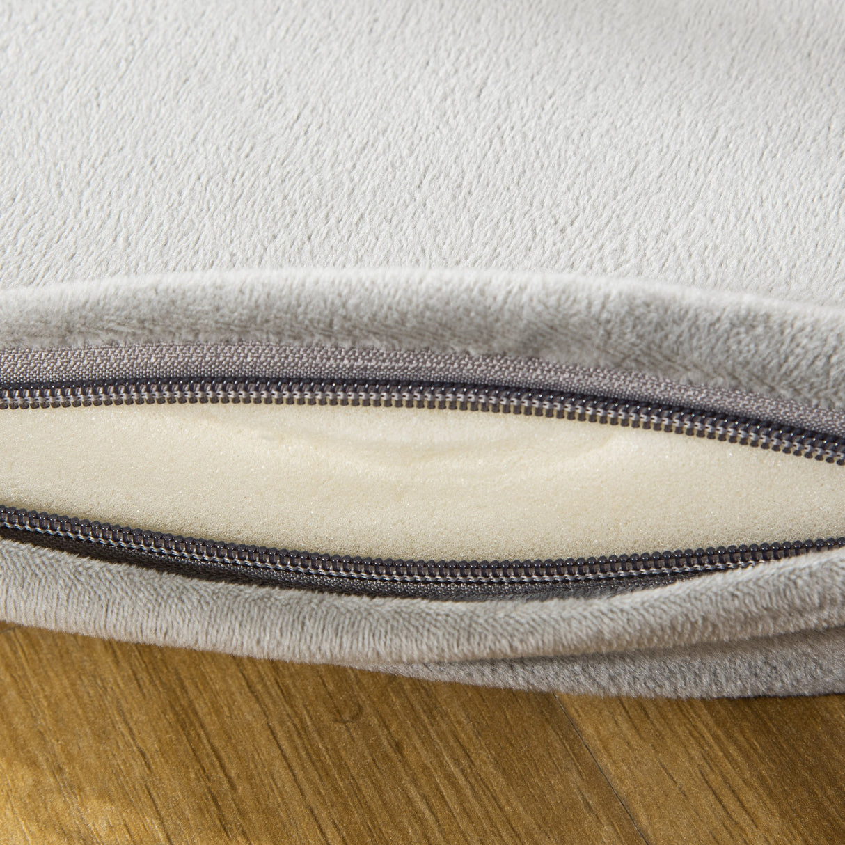 easycomfort cuccia per cani e gatti rotonda con bordi rialzati e cuscino lettino per cani imbottito effetto velluto 93x15cm grigia