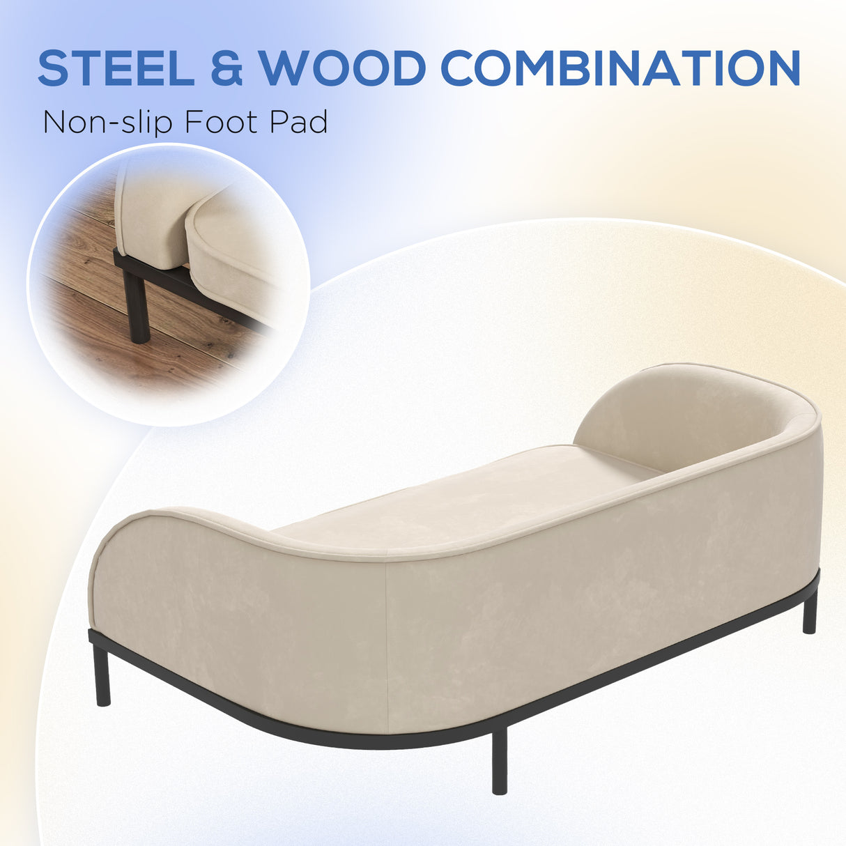 easycomfort easycomfort divano per cani taglia media e grande con cuscino rimovibile e sfoderabile vellutato crema