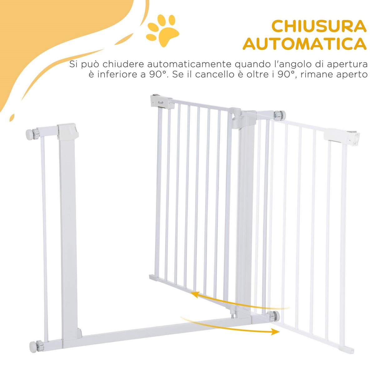 easycomfort easycomfort cancelletto di sicurezza per cani fissaggio a pressione larghezza regolabile 75 96cm