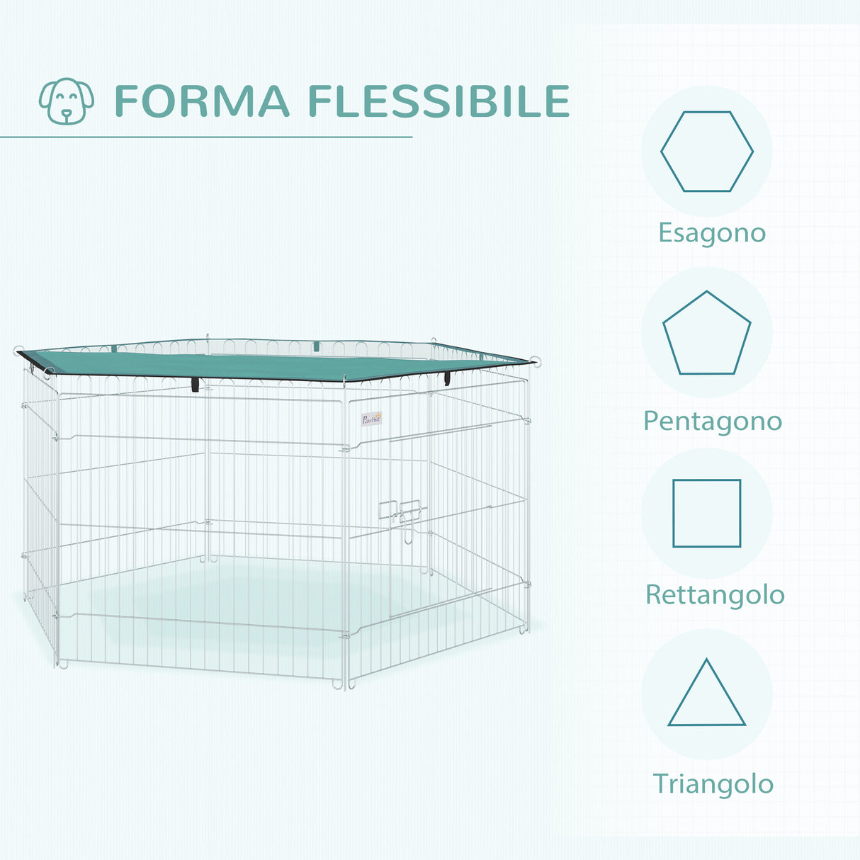 easycomfort easycomfort recinto per animali domestici con copertura impermeabile 6 moduli 59 x 60cm