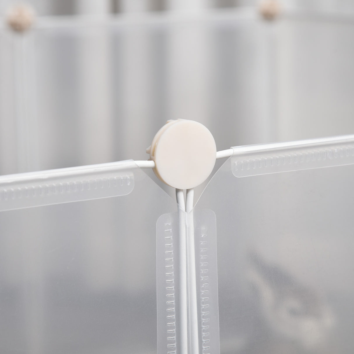 easycomfort recinto per conigli cuccioli e piccoli animali modulabile in metallo e pp 12 pannelli da 35x45cm bianco