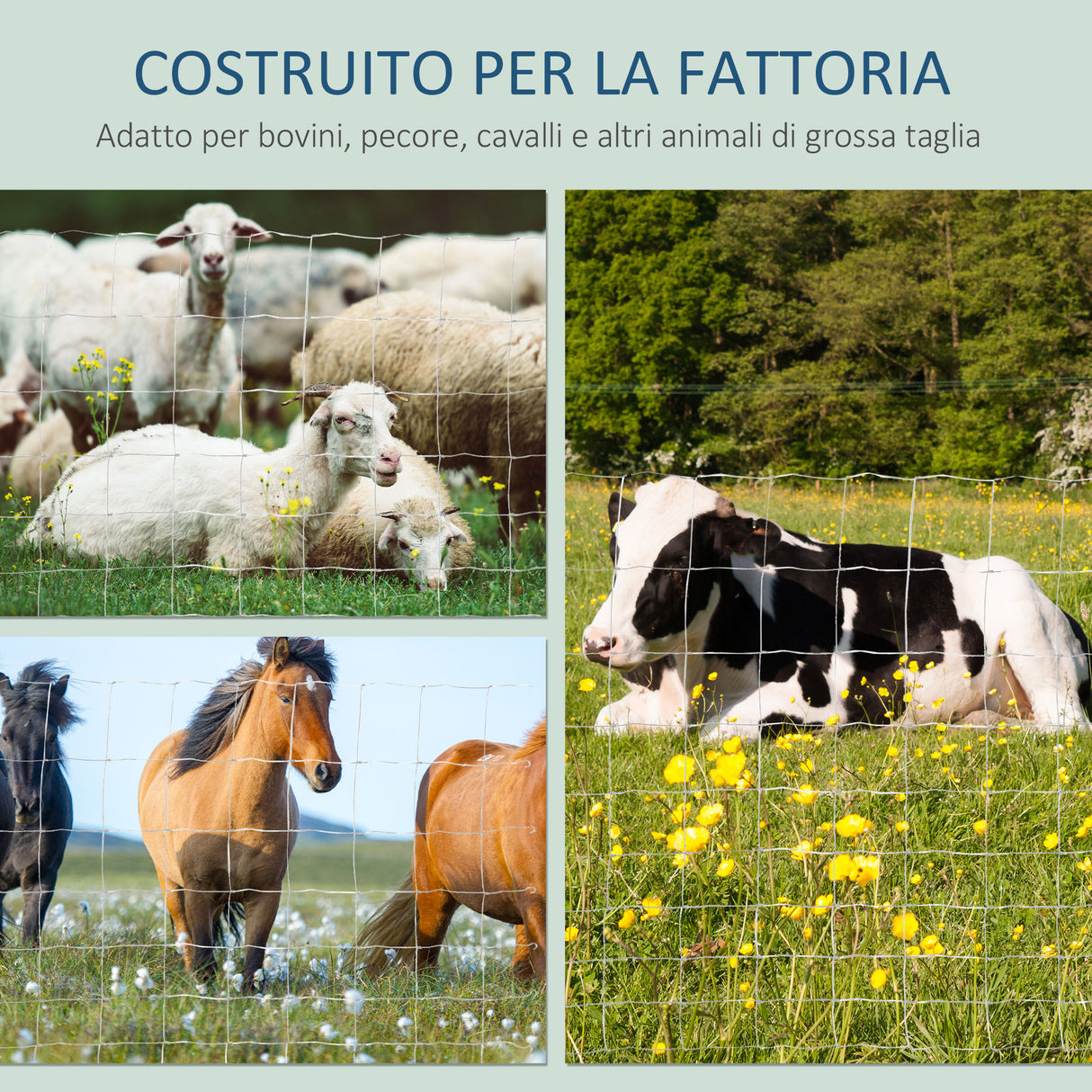 easycomfort rotolo di rete per recinzione metallica zincata da 26.1m altezza 1.2m argento