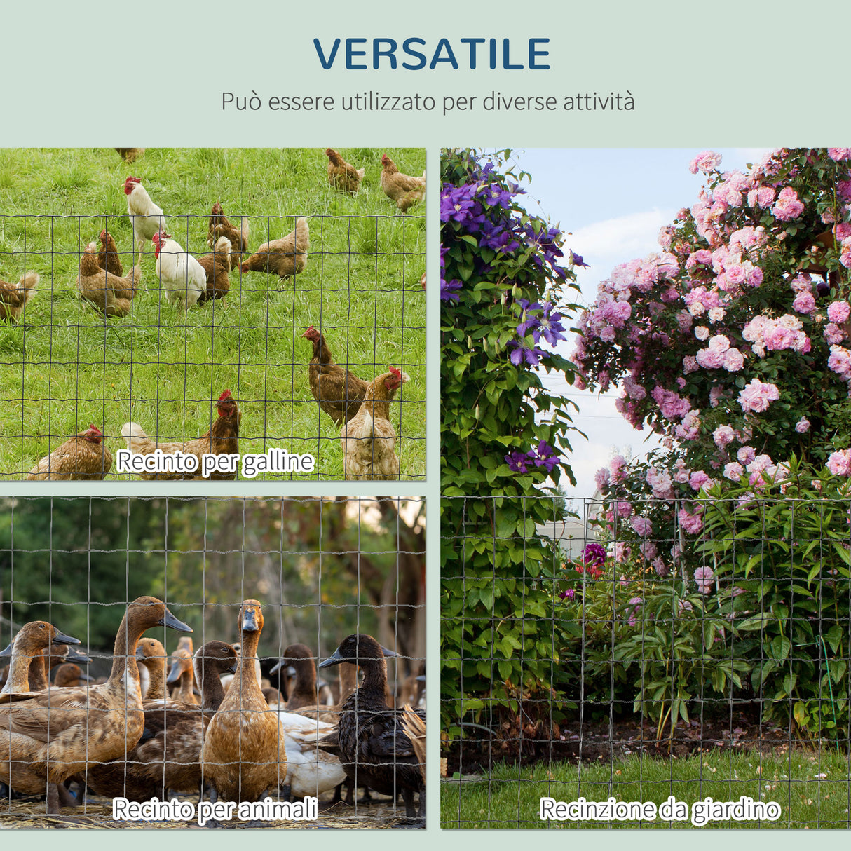 easycomfort rete per recinzioni in metallo con rivestimento in pvc rotolo da 10x1m verde