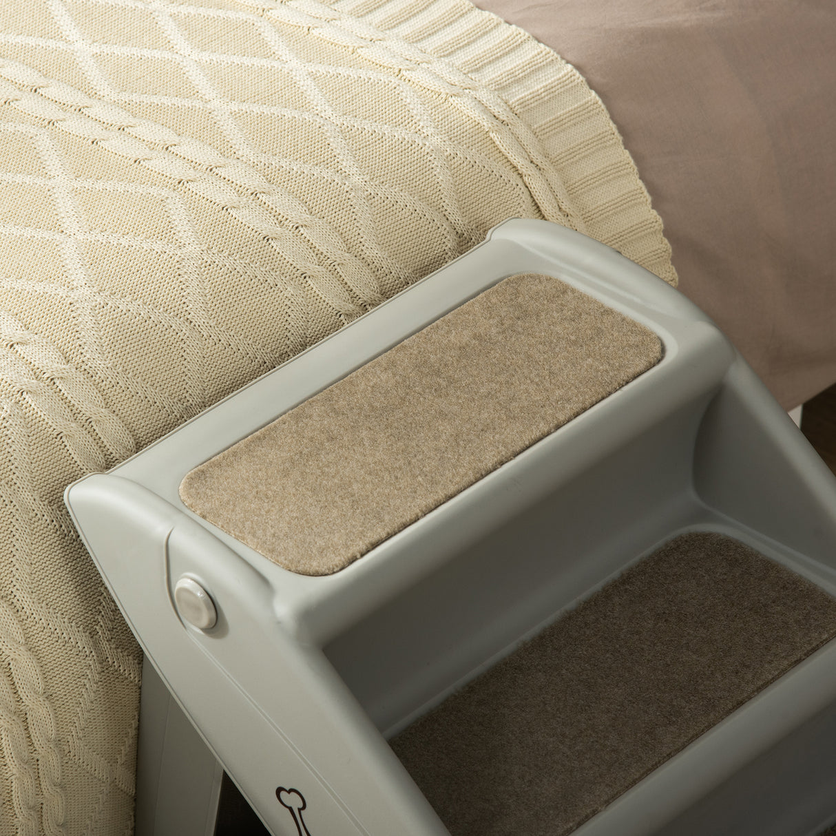 easycomfort scaletta per cani pieghevole con 4 gradini antiscivolo animali fino 20kg grigio