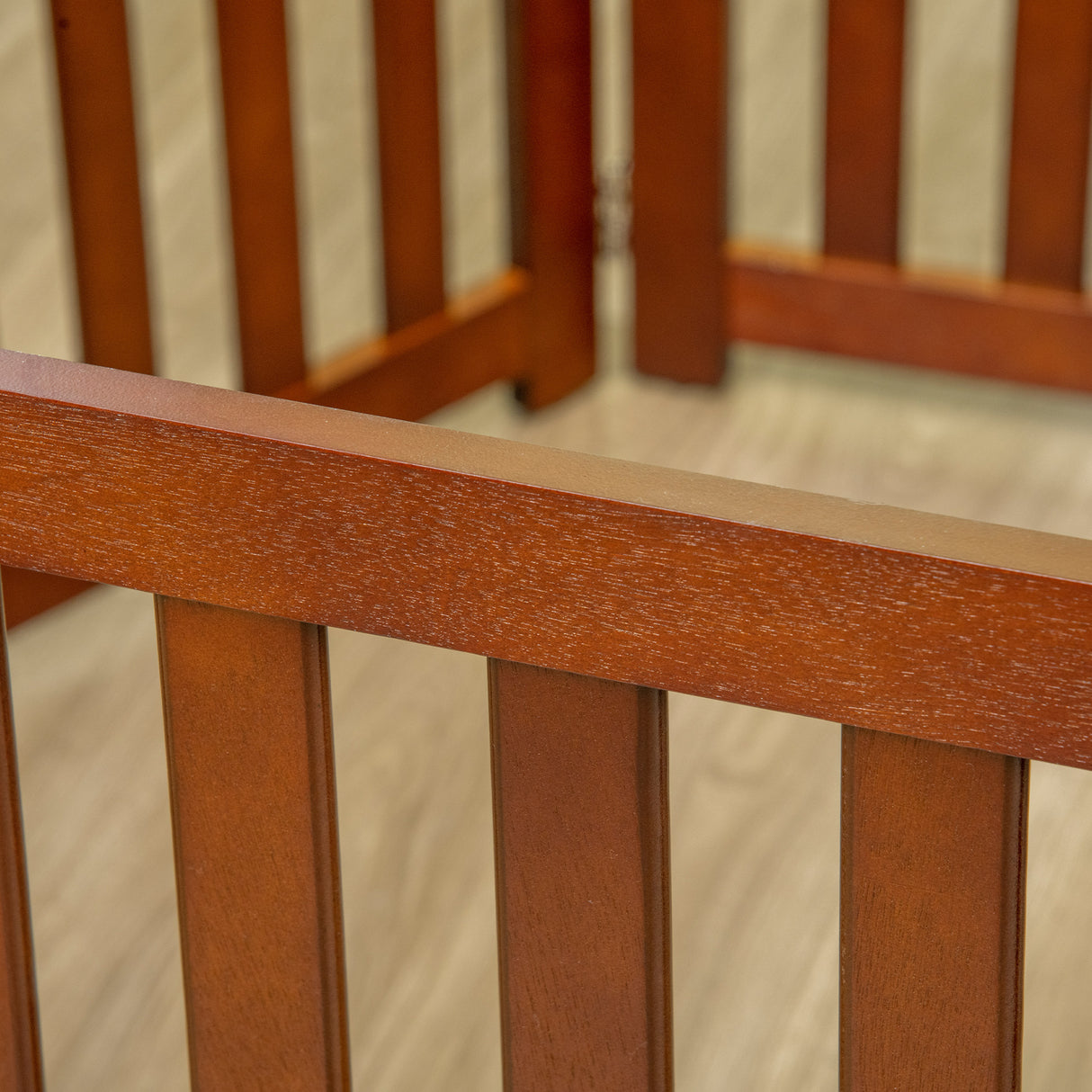 easycomfort recinto e cancellino per cani di piccola taglia a 6 pannelli design pieghevole e salvaspazio marrone