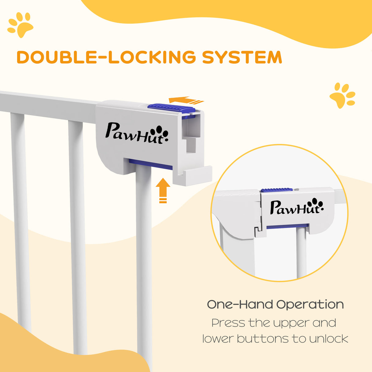 easycomfort easycomfort cancelletto per cani taglia media a 3 pannelli con doppio sistema di blocco 206x90cm bianco