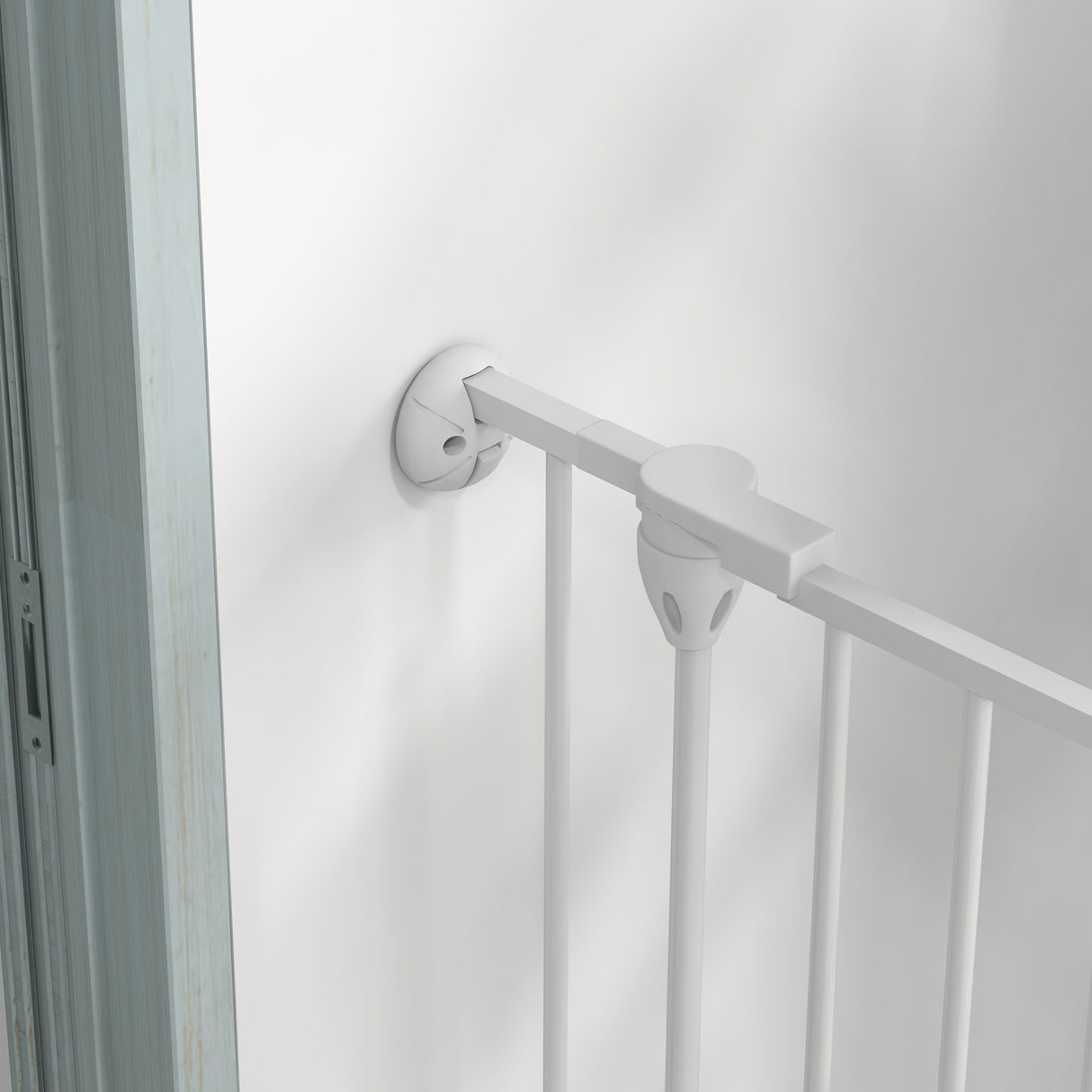 easycomfort easycomfort cancellino per cani di taglia media pieghevole a 6 pannelli in acciaio e plastica 123x102x100 cm bianco