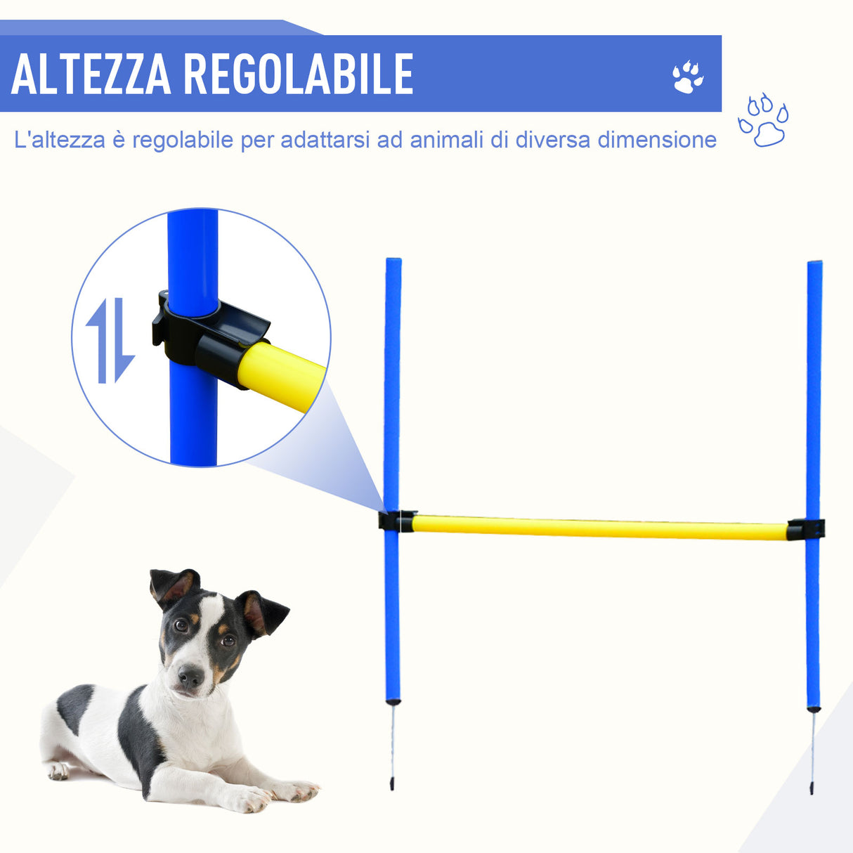 easycomfort easycomfort set agility dog per addestramento cani con slalom tunnel e ostacolo