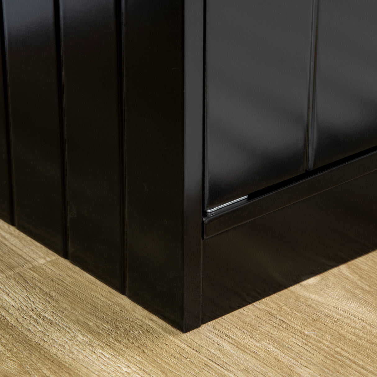 easycomfort ciotola per cani rialzata con vano contenitore 2 ciotole in acciaio inox rimovibili 60x30x35.5cm nero