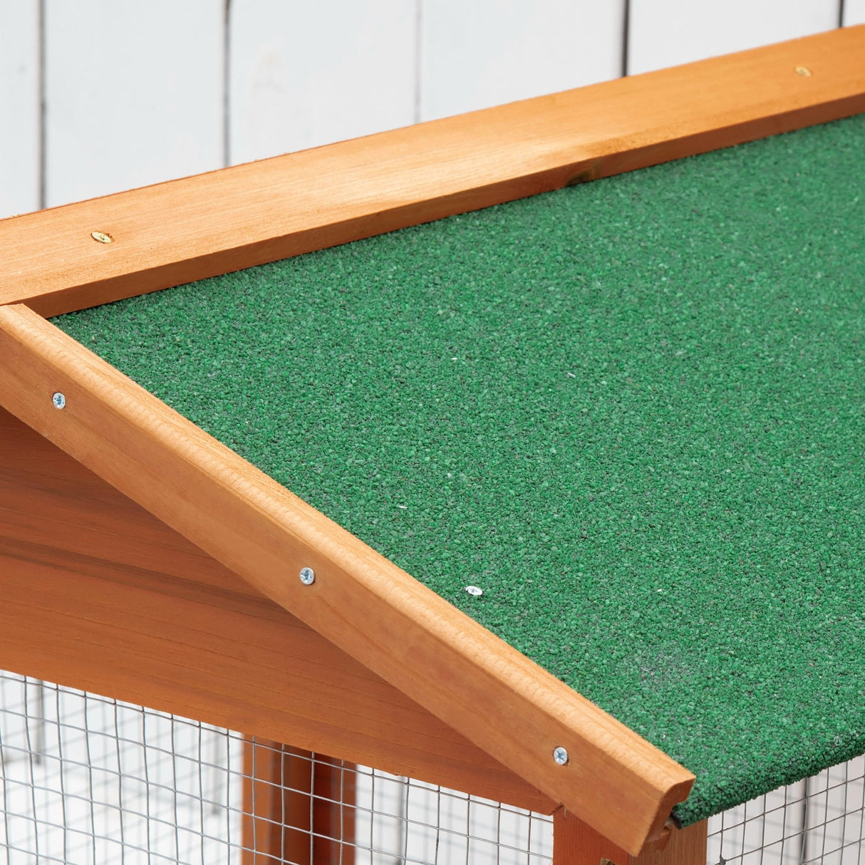 easycomfort easycomfort gabbia per uccelli alta 165cm in legno da esterno con 2 porte e vassoio estraibile arancione