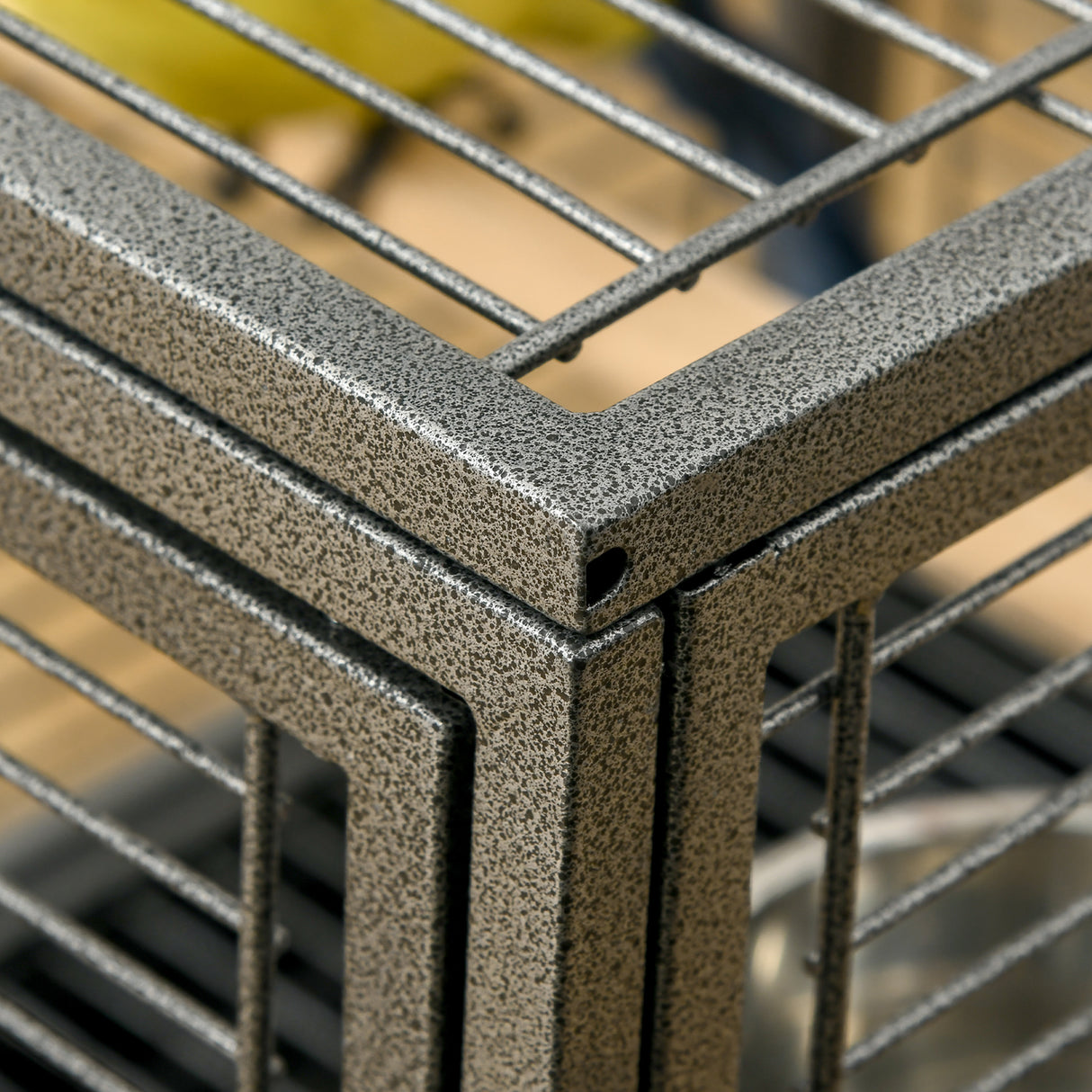 easycomfort easycomfort gabbia per pappagalli con vassoio rimovibile ciotole in acciaio inox e 2 posatoi 48x38x65cm nero