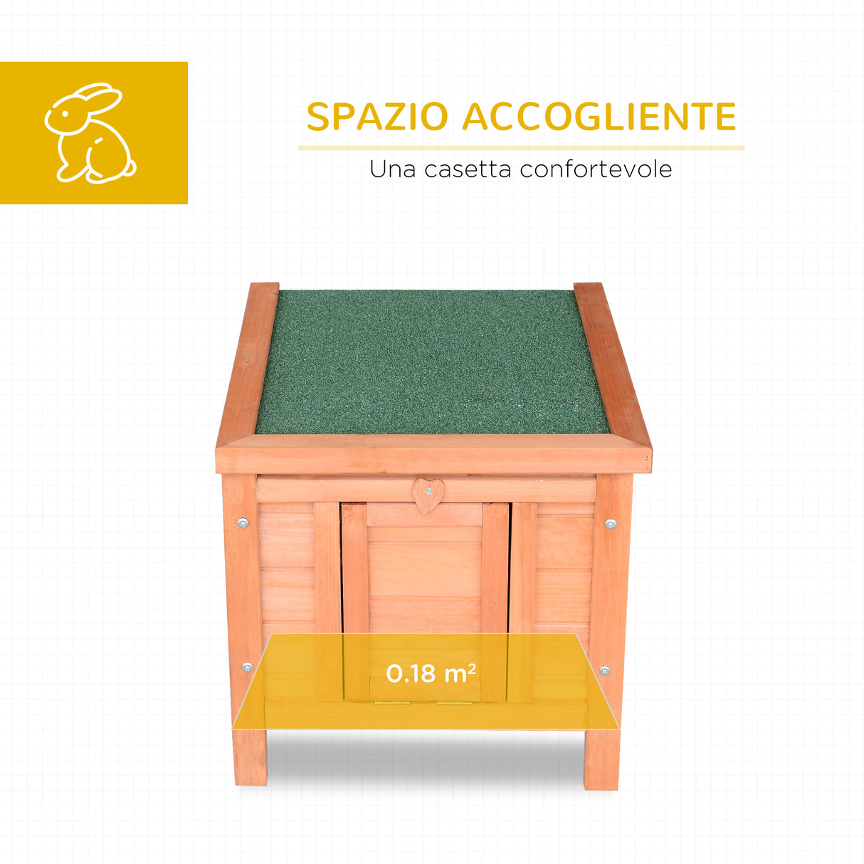 easycomfort easycomfort conigliera gabbia per piccoli animali con tetto apribile in legno 51x42x43 cm