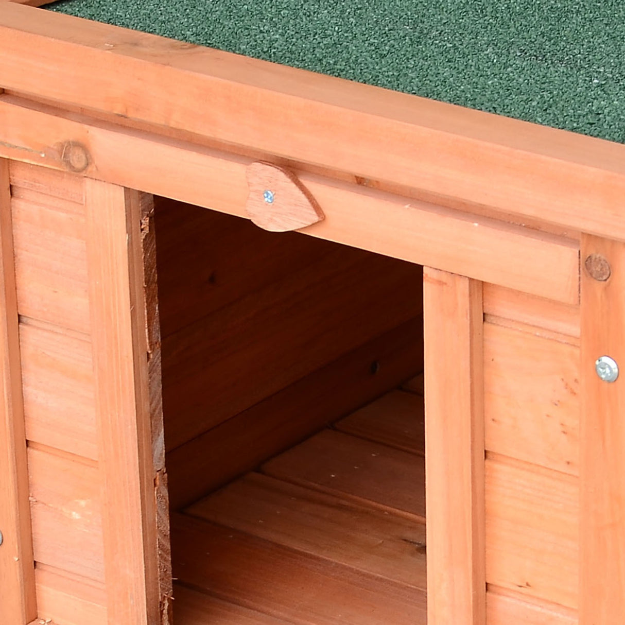 easycomfort easycomfort conigliera gabbia per piccoli animali con tetto apribile in legno 51x42x43 cm