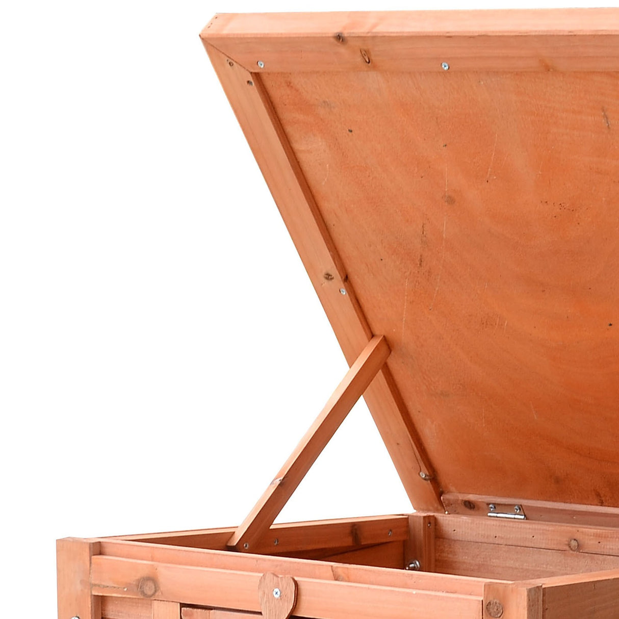 easycomfort easycomfort conigliera gabbia per piccoli animali con tetto apribile in legno 51x42x43 cm