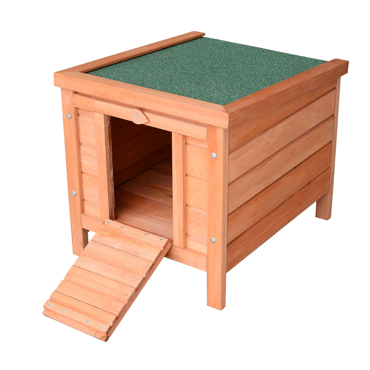easycomfort easycomfort conigliera gabbia per piccoli animali con tetto apribile in legno 51x42x43 cm