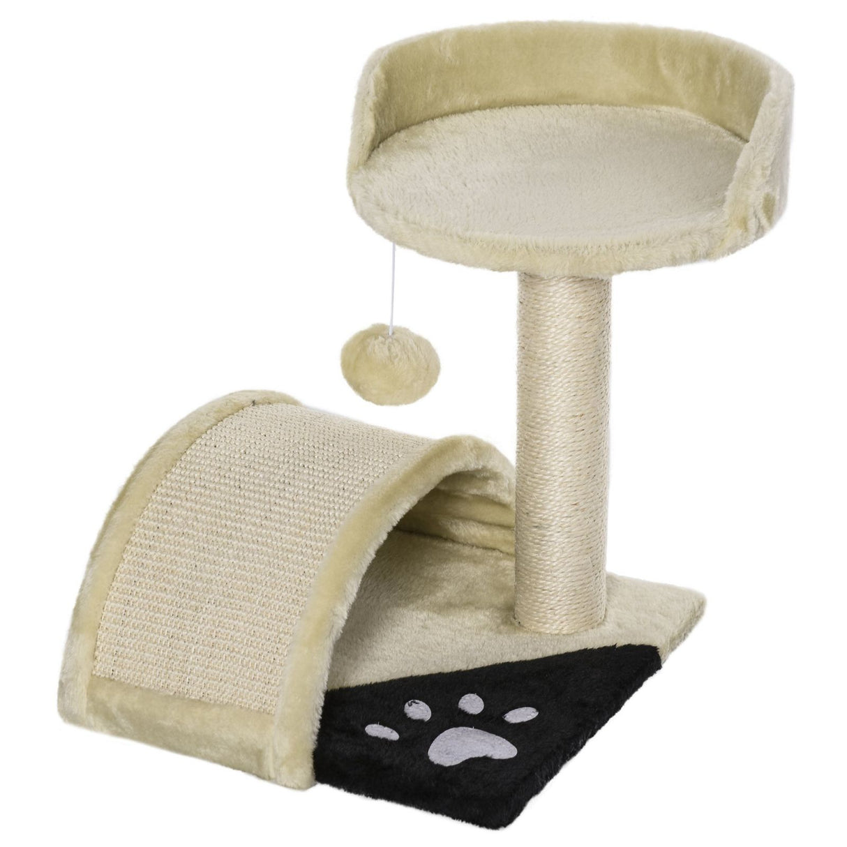 easycomfort easycomfort albero tiragraffi per gatti per gioco e relax 36x36x44cm beige