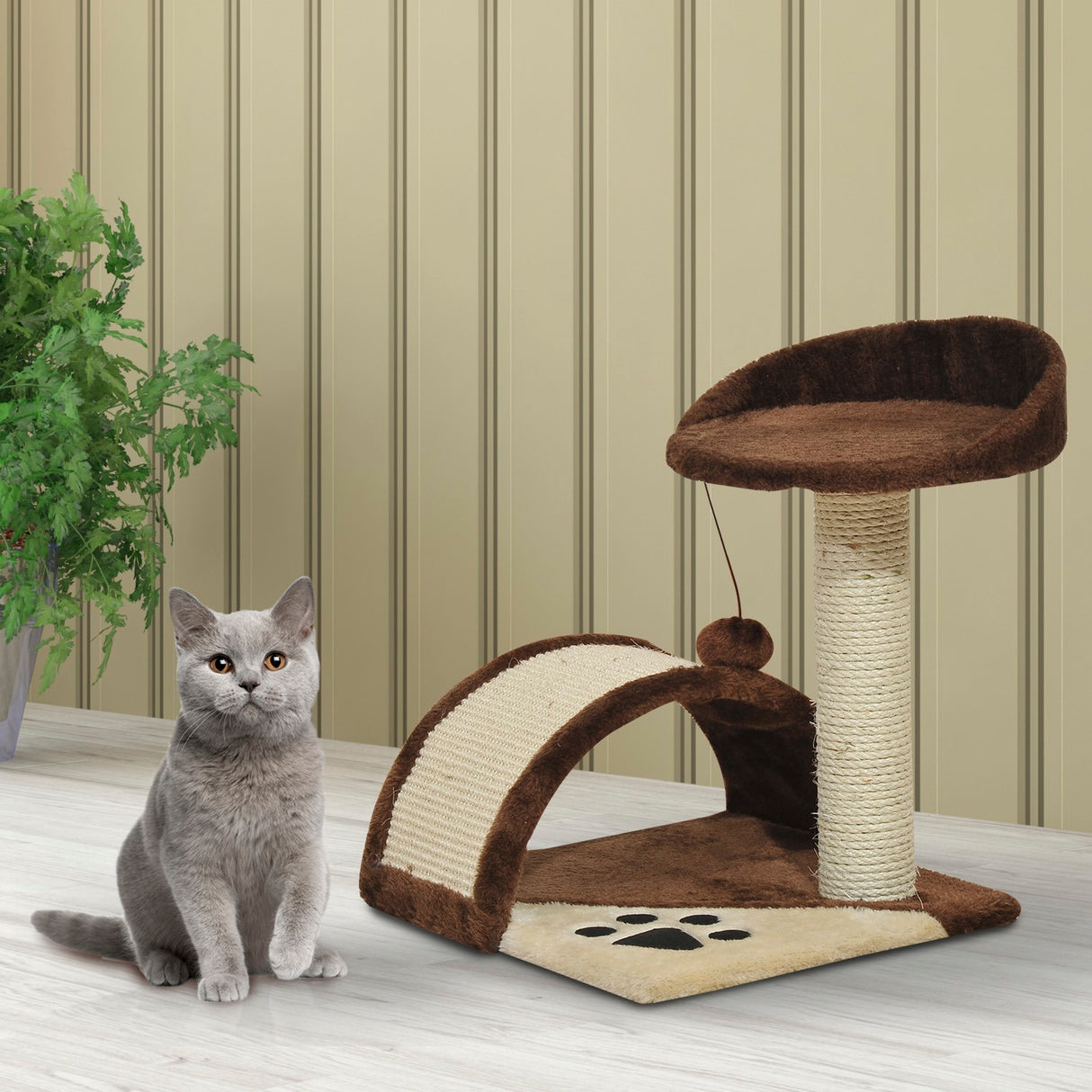 easycomfort easycomfort albero per gatto marrone 36x36x44cm