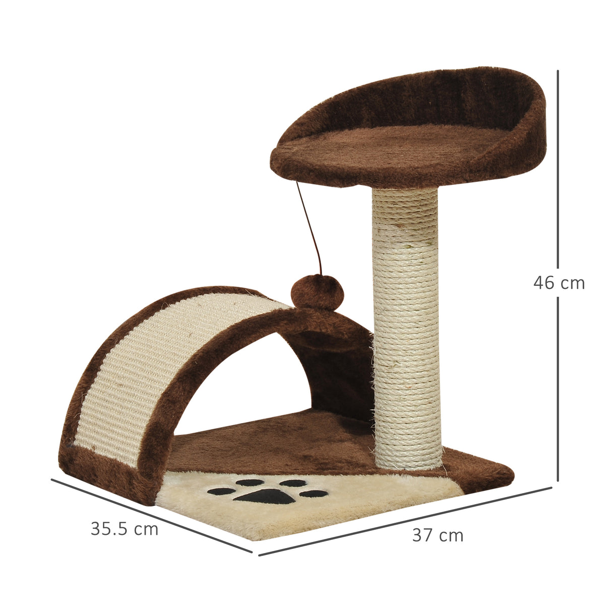 easycomfort easycomfort albero per gatto marrone 36x36x44cm