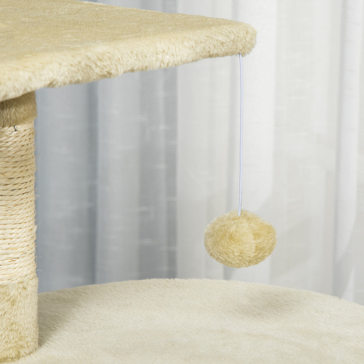 easycomfort easycomfort albero tiragraffi per gatto beige 75x40x112cm