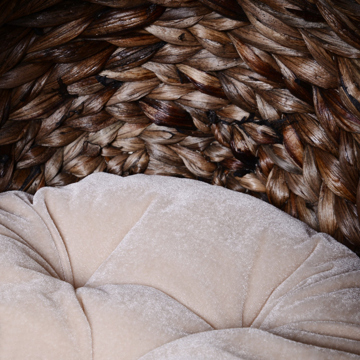 easycomfort easycomfort cuccia per gatti rialzata con cuscino materiale naturale 42x33x52cm beige