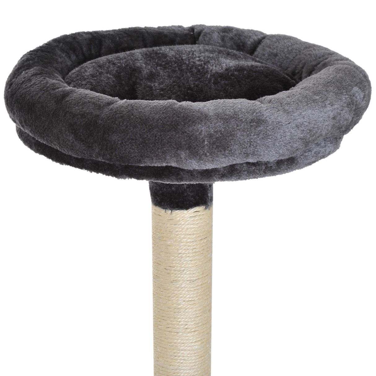 easycomfort easycomfort albero tiragraffi per gatti a 4 livelli in peluche sisal naturale grigio 40x40x132cm