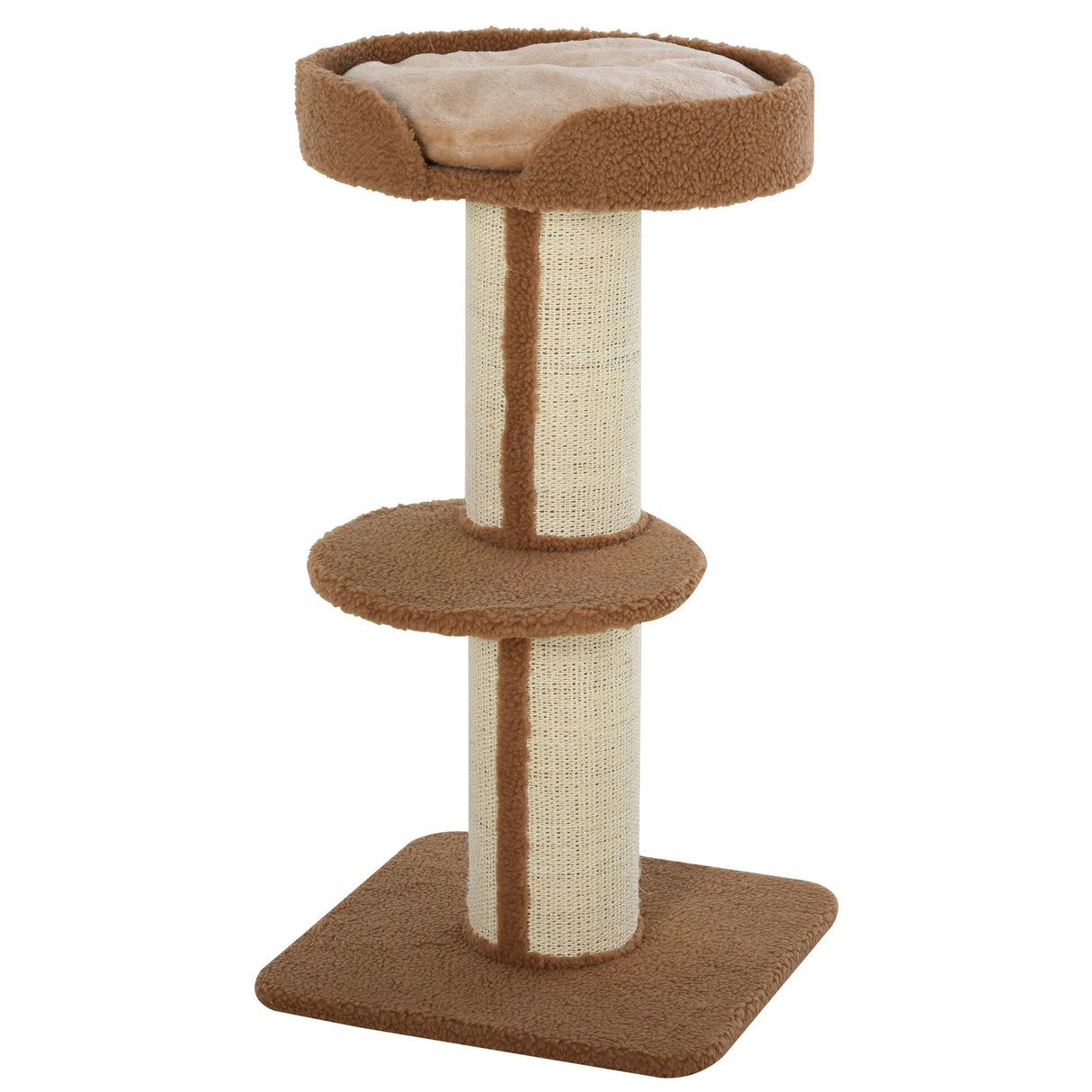 easycomfort easycomfort tiragraffi ad albero per gatti con cuccia cuscino rivestimento peluche e pali in corda sisal