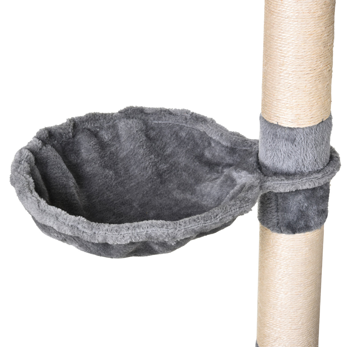 easycomfort easycomfort tiragraffi a colonna per gatti con cuccia amaca lettini sospesi e pali in corda sisal grigio 60x40x154cm