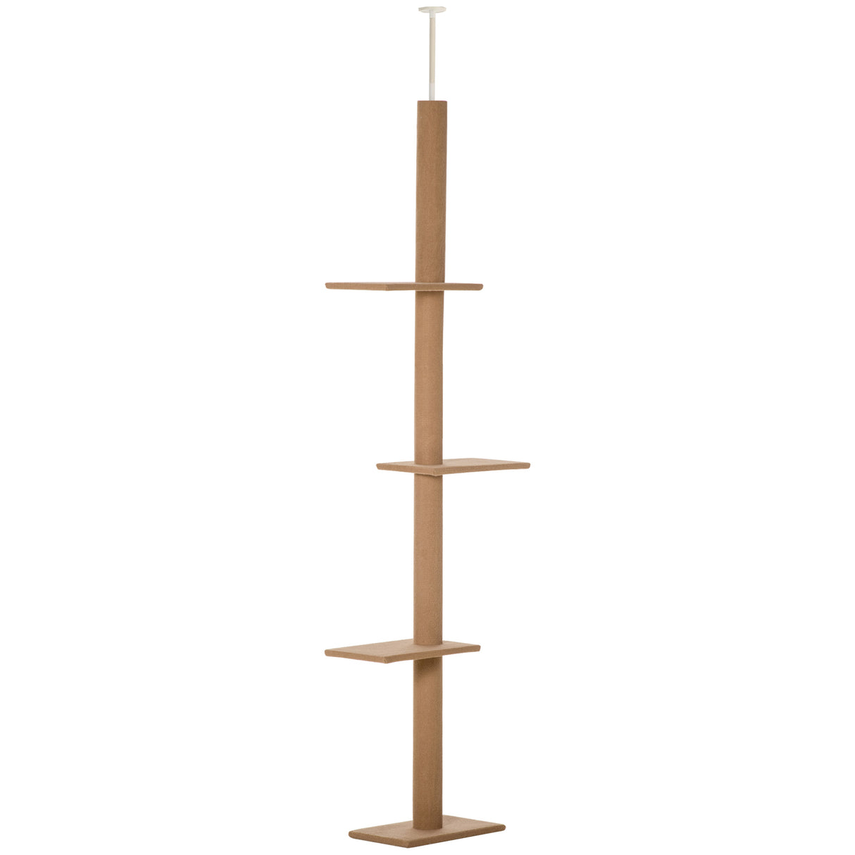 easycomfort albero tiragraffi per gatti a 4 livelli fissaggio a soffitto regolabile 43x27x228 260cm