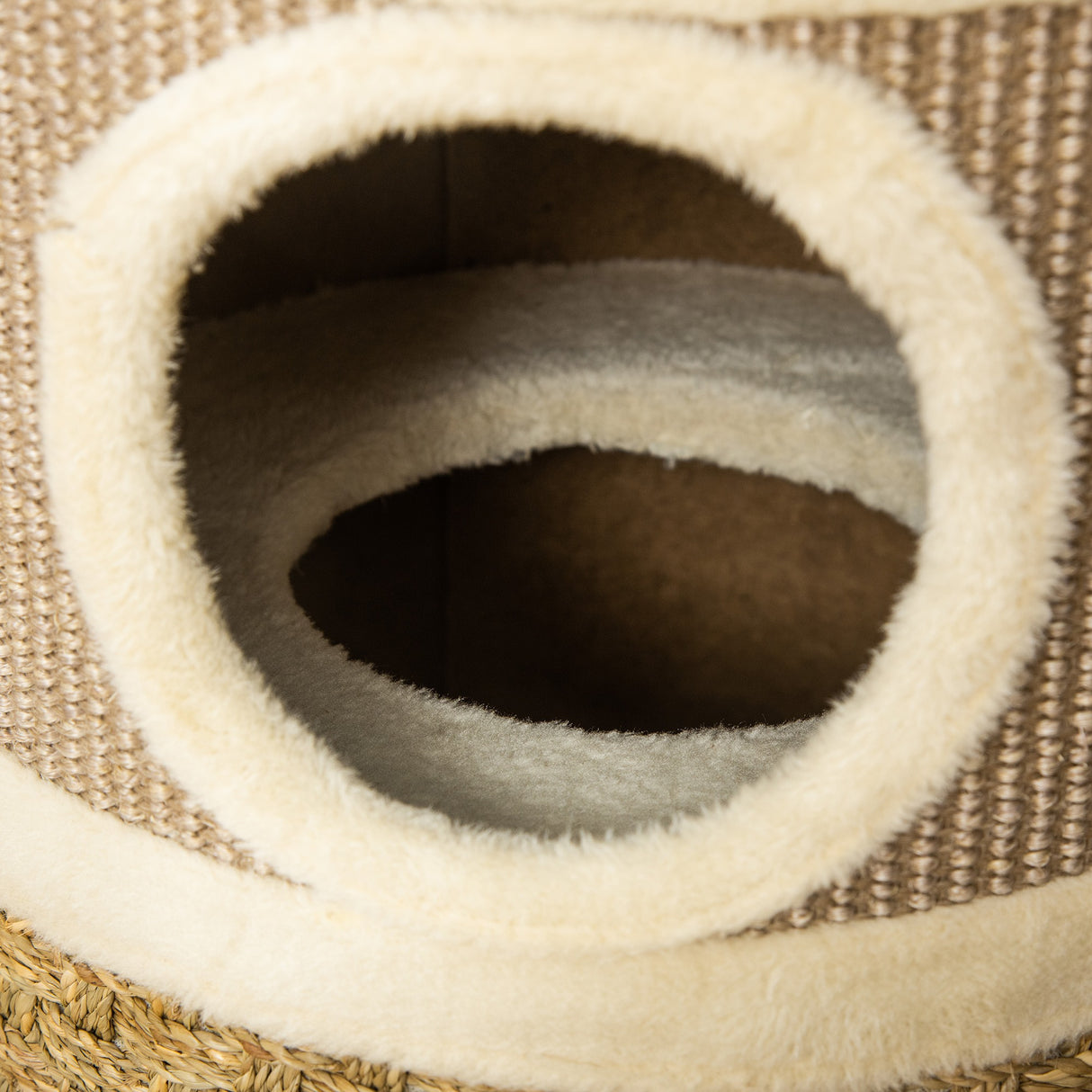 easycomfort easycomfort casetta cuccia per gatti tiragraffi a torre 3 nicchie corda in sisal alga marina
