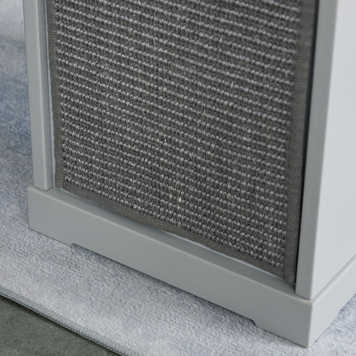 easycomfort easycomfort cuccia per gatti in legno con 2 cuscini e tiragraffi rimovibili grigio