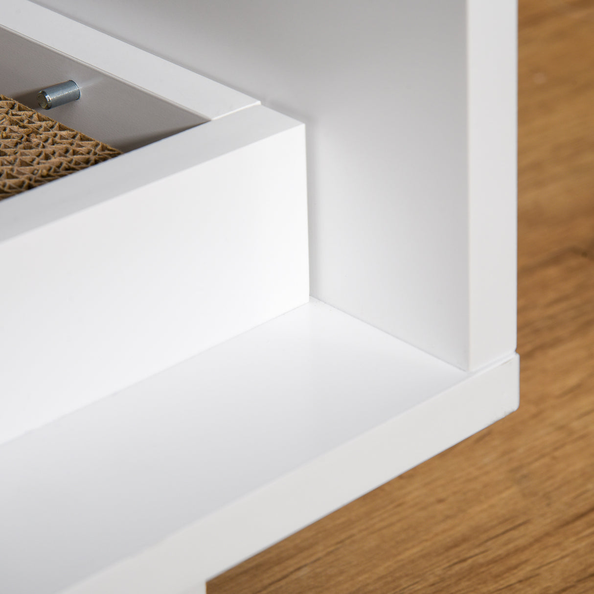 easycomfort easycomfort mobile per lettiera gatti in legno 2 ante e apertura laterale con tiragraffi