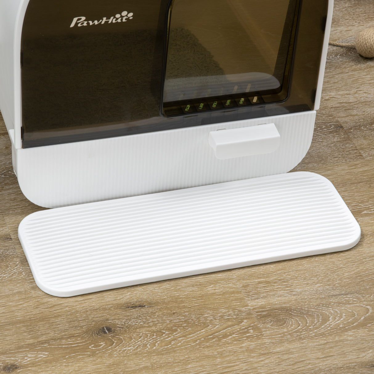 easycomfort lettiera per gatti chiusa con filtri paletta e vassoio removibile struttura in pp 43x44x47 cm bianca e nera