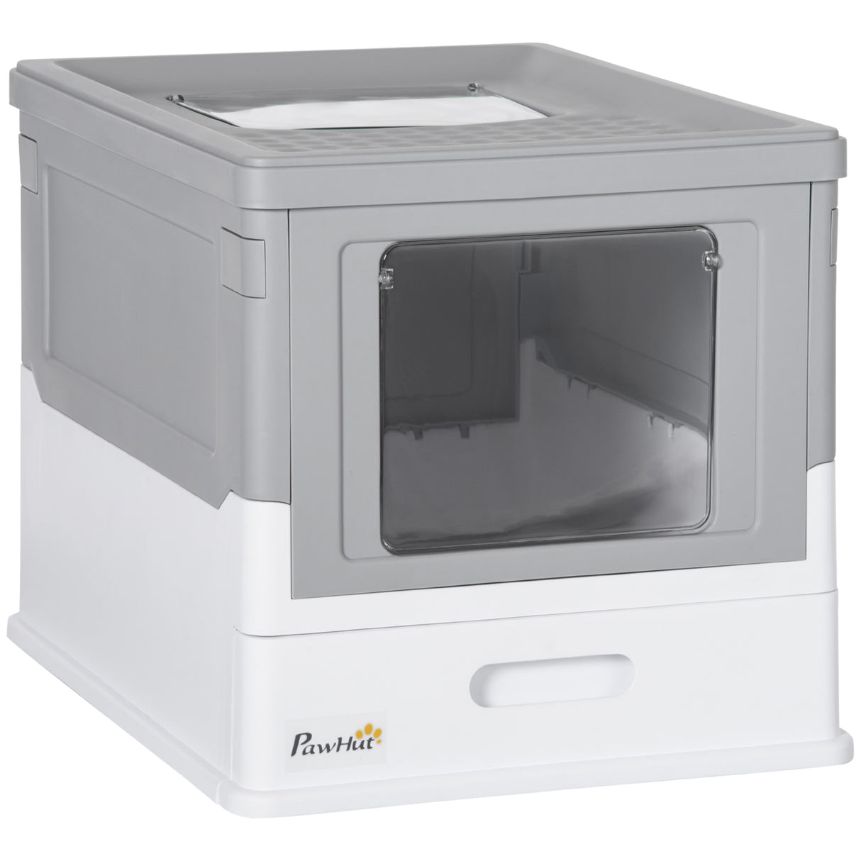 easycomfort lettiera per gatti chiusa in pp a 2 porte con paletta e vassoio estraibile 47.5x35.5x36.7 cm