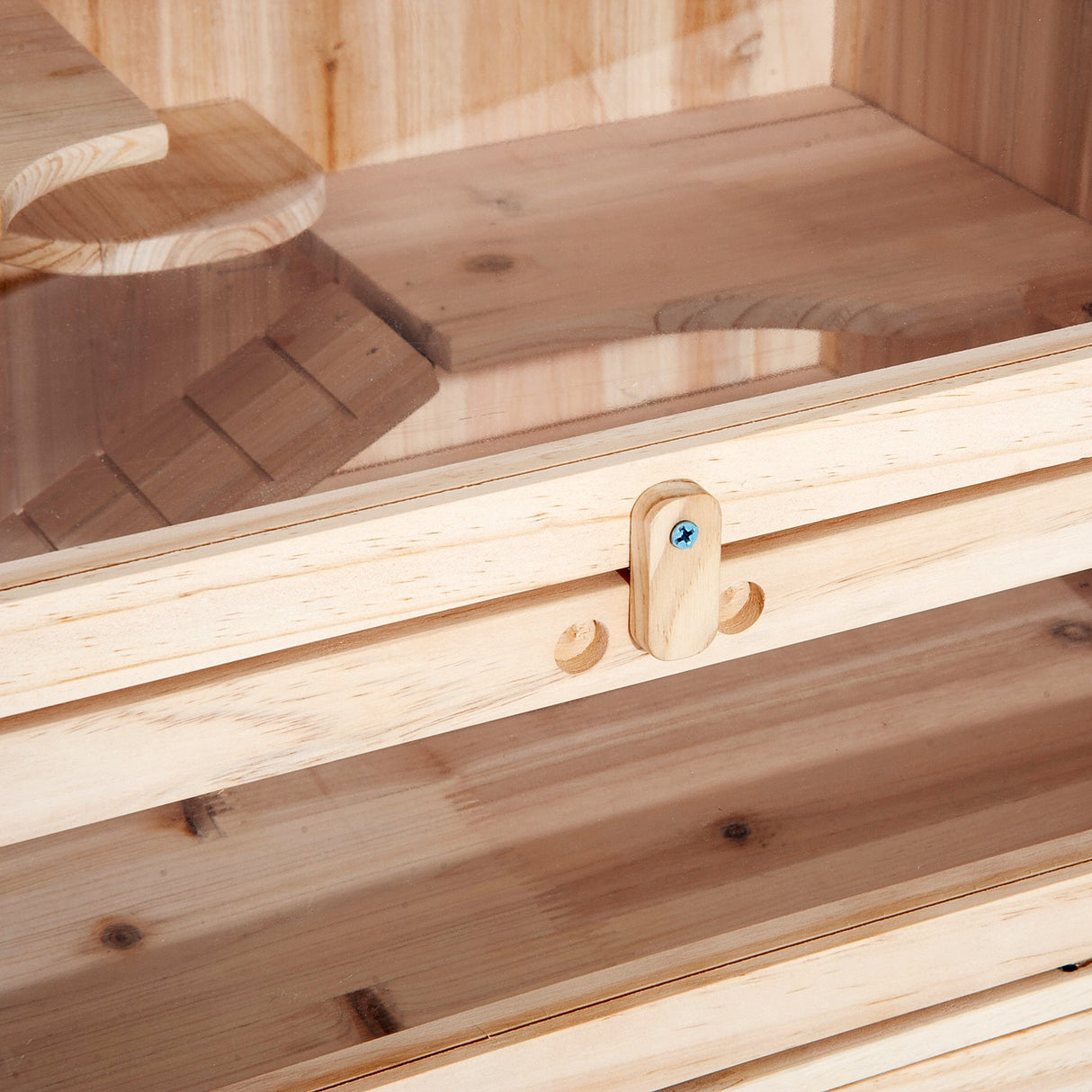 easycomfort easycomfort gabbia per roditori e criceti a 4 ripiani con tetto apribile in legno 60x40x120cm