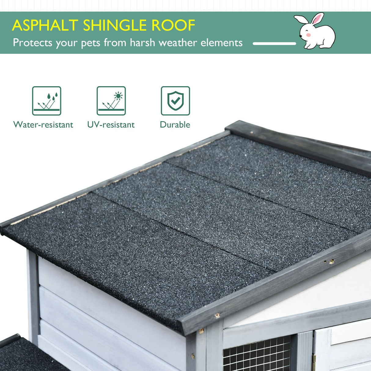 easycomfort easycomfort conigliera da esterno in legno gabbia per 2 3 conigli o roditori bianca