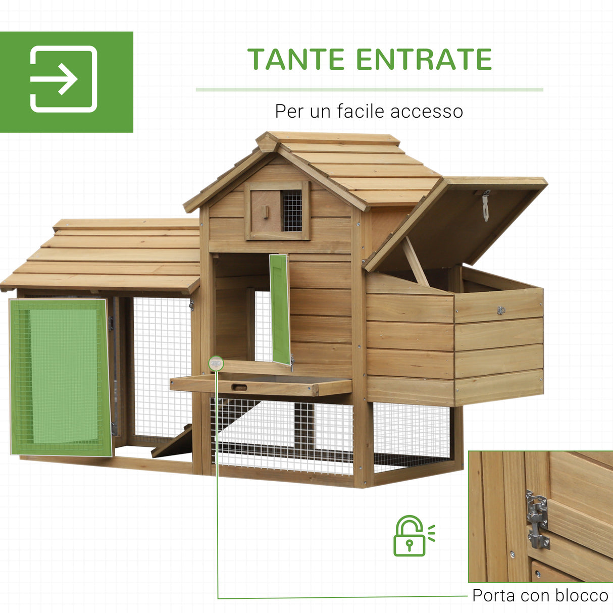 easycomfort easycomfort pollaio prefabbricato in legno per 2 galline per giardino