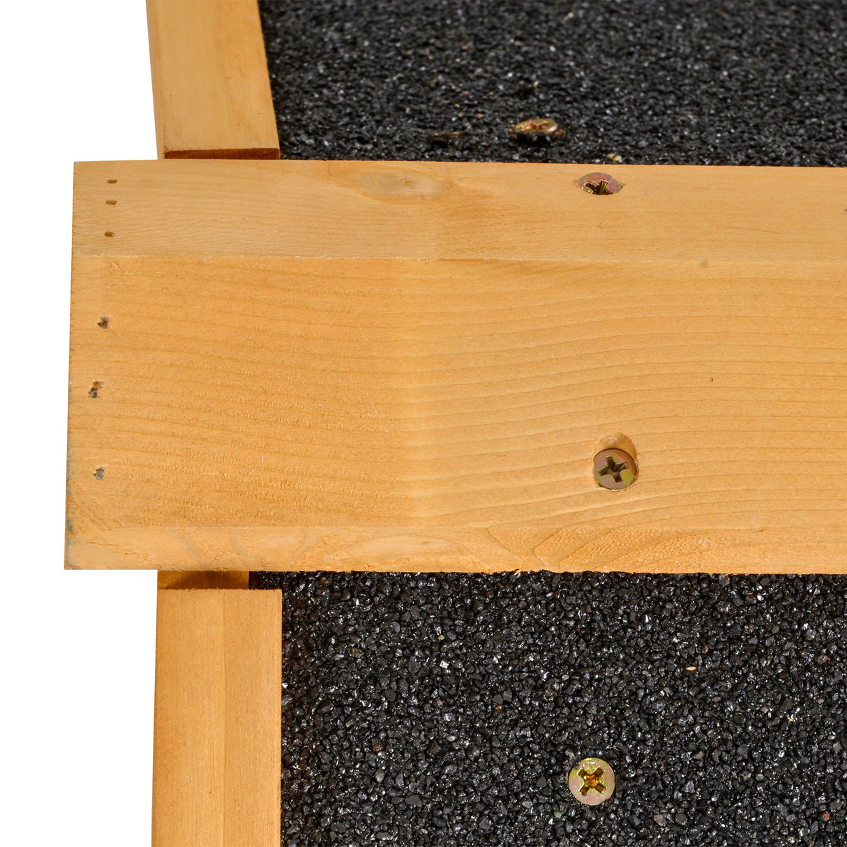 easycomfort gabbia per conigli con casetta rampa e area aperta conigliera in legno e metallo giallo chiaro 122x63x92cm