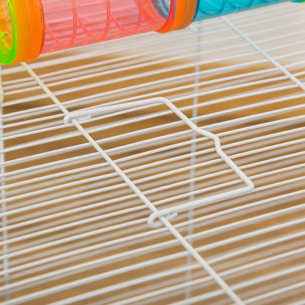 easycomfort gabbia per criceti a 3 livelli con tubi casetta serbatoio dell acqua e ruota 59x36x47cm