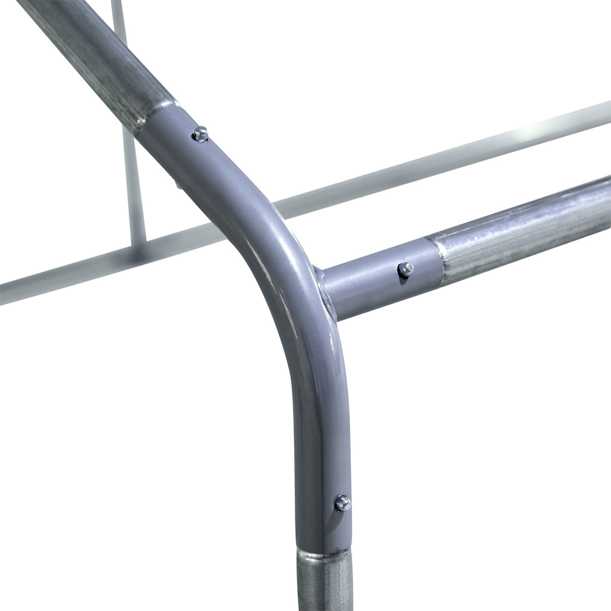 easycomfort pollaio da giardino con telaio zincato copertura impermeabile e rete esagonale 3x8x2m argento