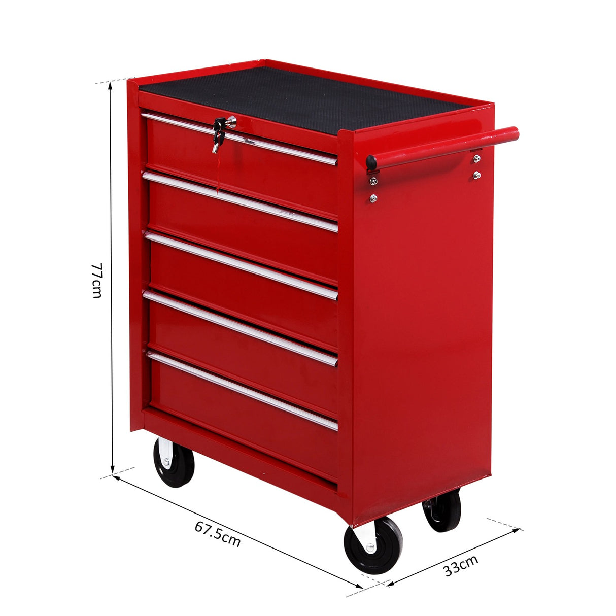 easycomfort easycomfort carrello cassettiera porta utensili per officina rosso 67.5x33x77cm