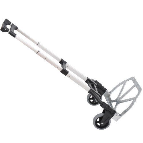 easycomfort easycomfort carrello portapacchi pieghevole max 70kg con maniglie telescopiche e altezza regolabile 41x38 7x100 cm argento