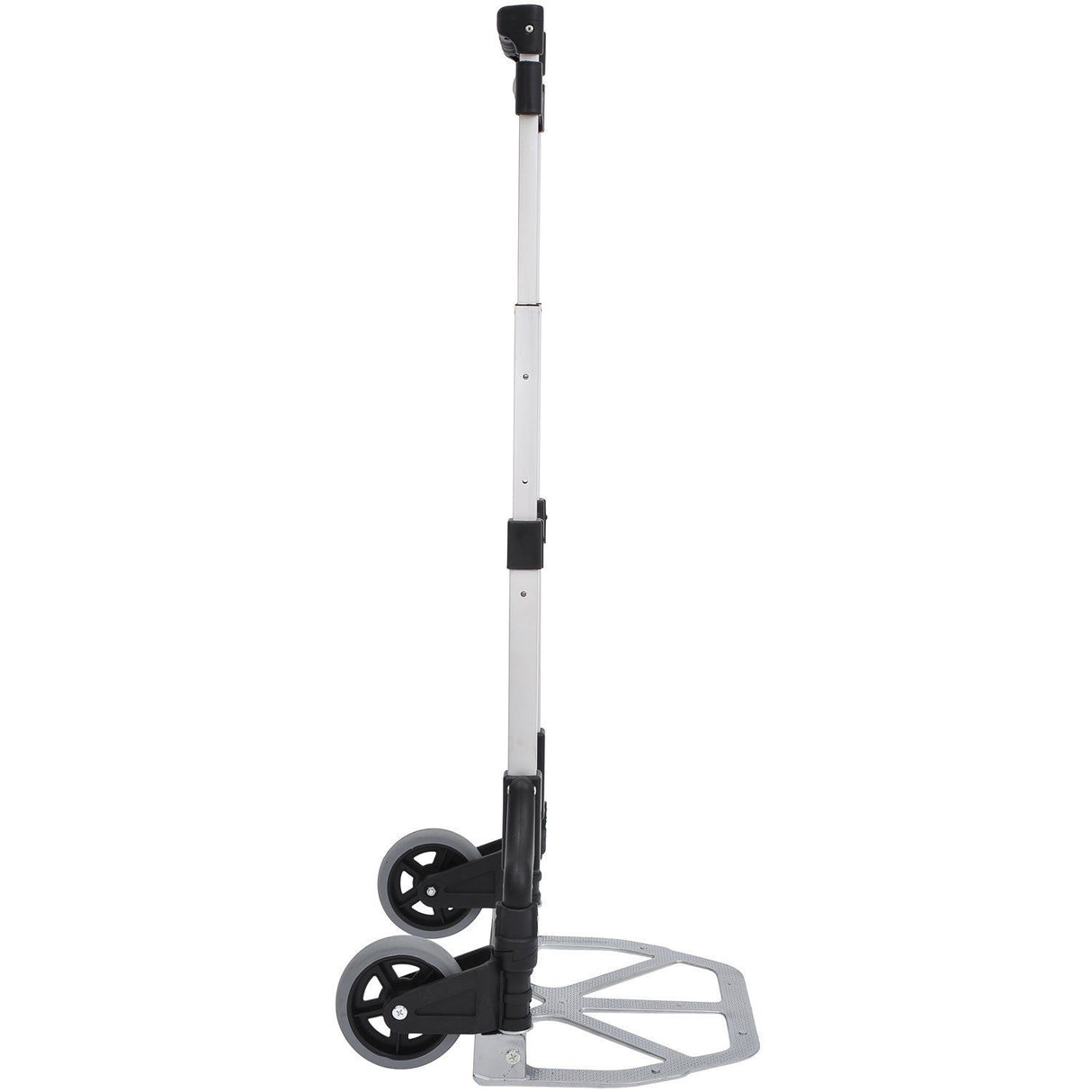 easycomfort easycomfort carrello portapacchi pieghevole max 70kg con maniglie telescopiche e altezza regolabile 41x38 7x100 cm argento