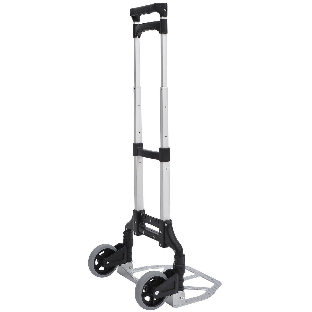 easycomfort easycomfort carrello portapacchi pieghevole max 70kg con maniglie telescopiche e altezza regolabile 41x38 7x100 cm argento