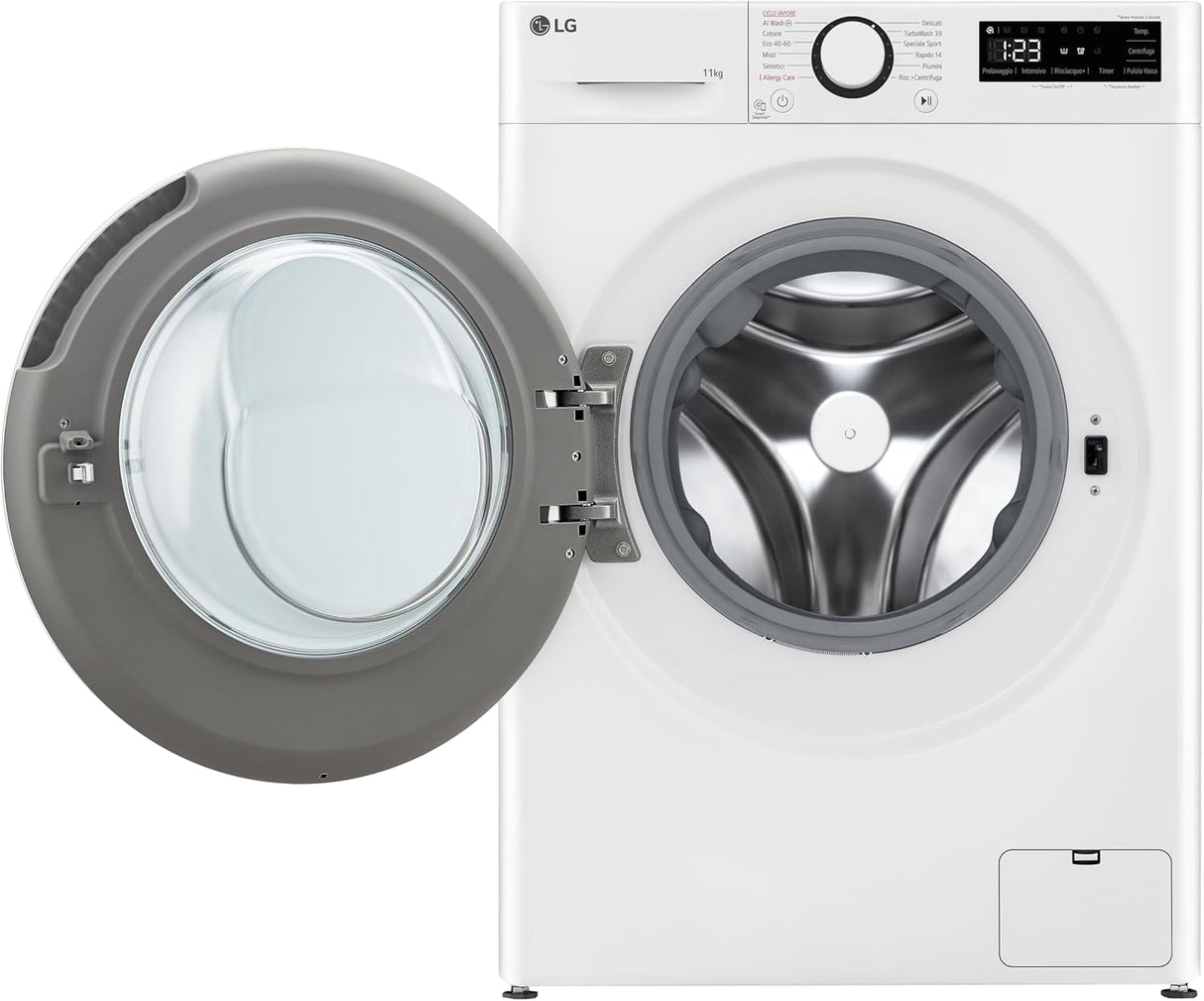 lg lavatrice a carica frontale lg f4r5011tsww serie r5 11 kg ai dd classe a 10 1400 giri a85xl60xp565 vapore steam igienizzante allergy care ean 8806084087096