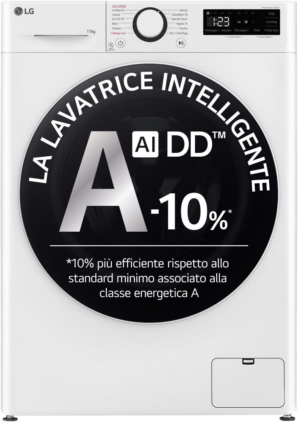 lg lavatrice a carica frontale lg f4r5011tsww serie r5 11 kg ai dd classe a 10 1400 giri a85xl60xp565 vapore steam igienizzante allergy care ean 8806084087096