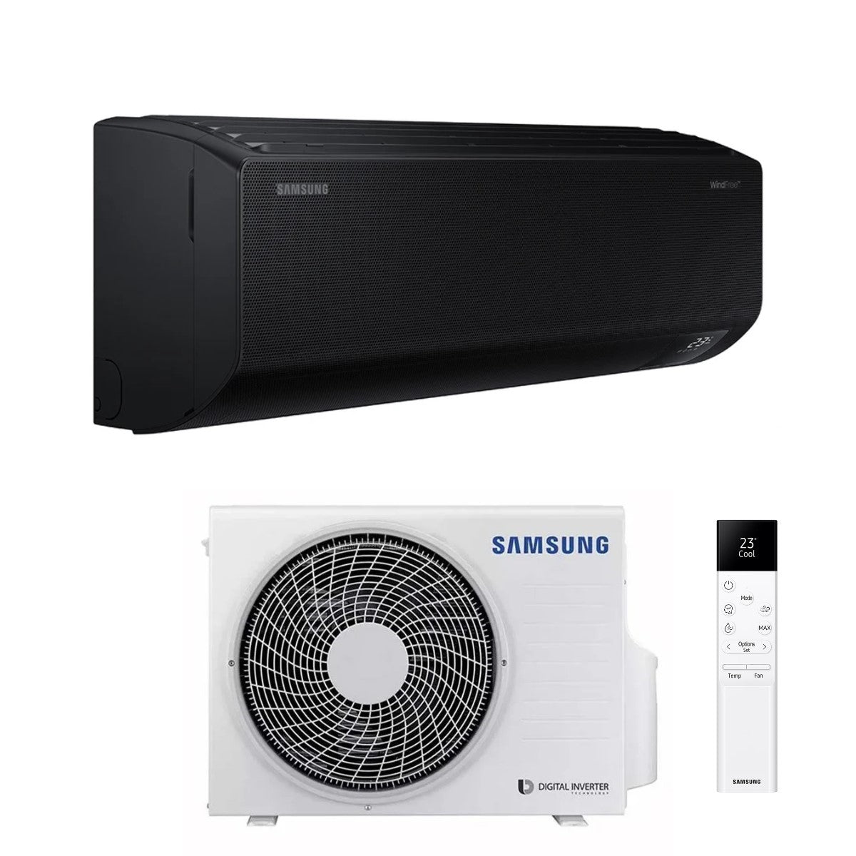 samsung condizionatore samsung inverter serie windfree black 7000 btu f ar07blk r 32 wi fi integrato