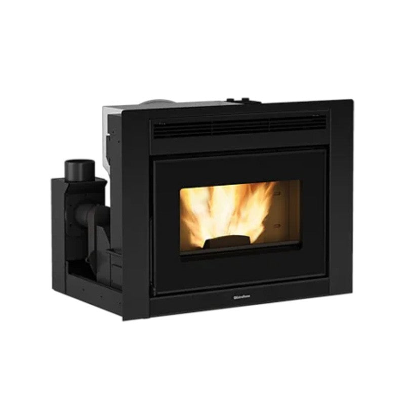 inserto camino a pellet ventilato la nordica modello comfort idro l80 19 kw