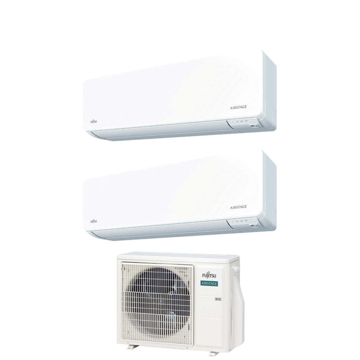 climatizzatore condizionatore fujitsu dual split inverter serie kg 7_12 con aoyg14kbta2 r 32 wi fi integrato 7000_12000